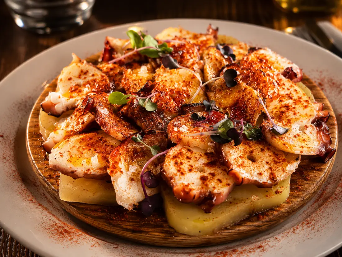Galician-style octopus with potatoes and La Vera paprika